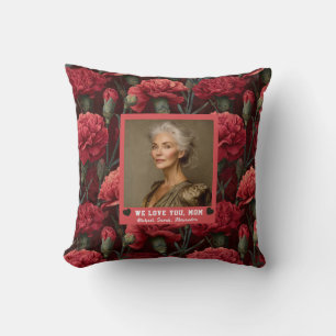 Carnation Bouquet Motherhood Cosy Home Unique Cushion