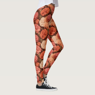 Carnation Flower Crossfit Carnation Charm Gifts  Leggings