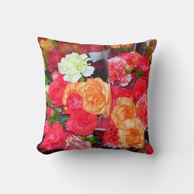 Carnation Flower Mix Pillow (Front)