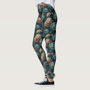  Carnation Flower Workout Wear Carnation Accent Leggings