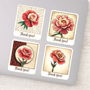 Carnation Flowers Groovy Retro Personalised