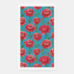 Carnation Flowers Napkin