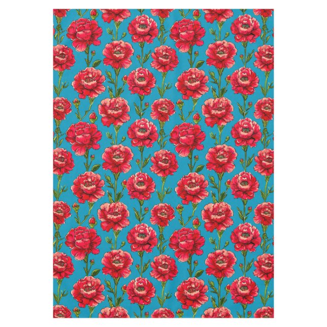 Carnation Flowers Tablecloth (Front)