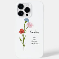 Carnation January Birth Flower Watercolor Art