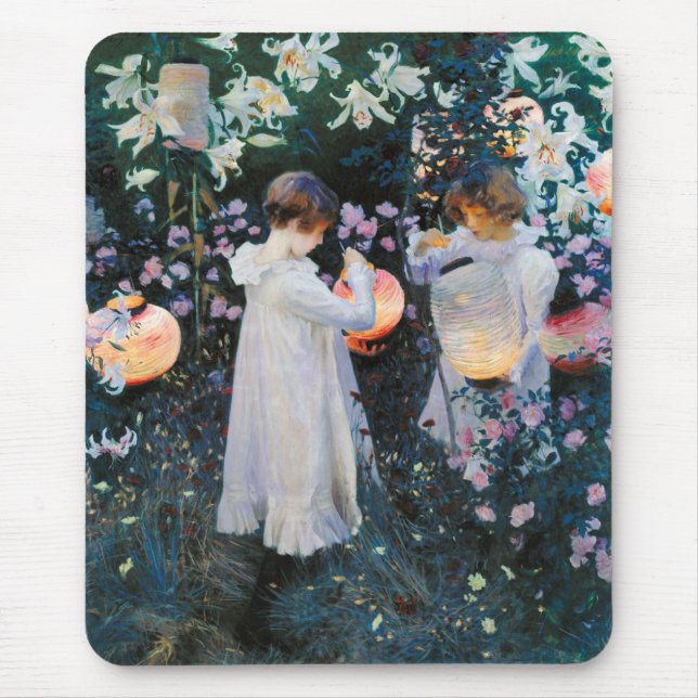 Carnation, Lily, Lily, Rose - John Singer Sargent Mouse Pad (Front)