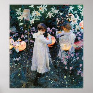 Carnation, Lily, Lily, Rose - John Singer Sargent Poster