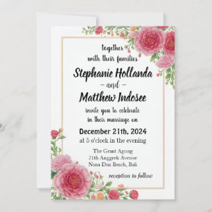 Carnation Meaning - Symbols of Love - Wedding Invitation