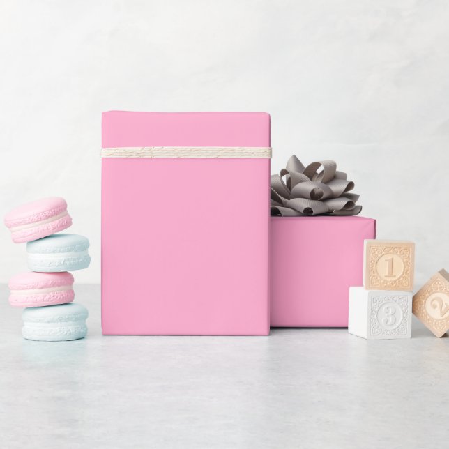 Carnation Pink Matte Wrapping Paper (Baby Shower)