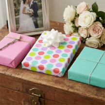 Carnation Pink, Robin Egg Blue Colourful Polka Dot