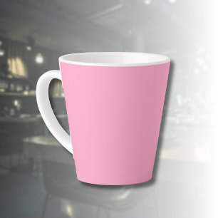 Carnation Pink Solid Colour   Classic   Elegant  Latte Mug