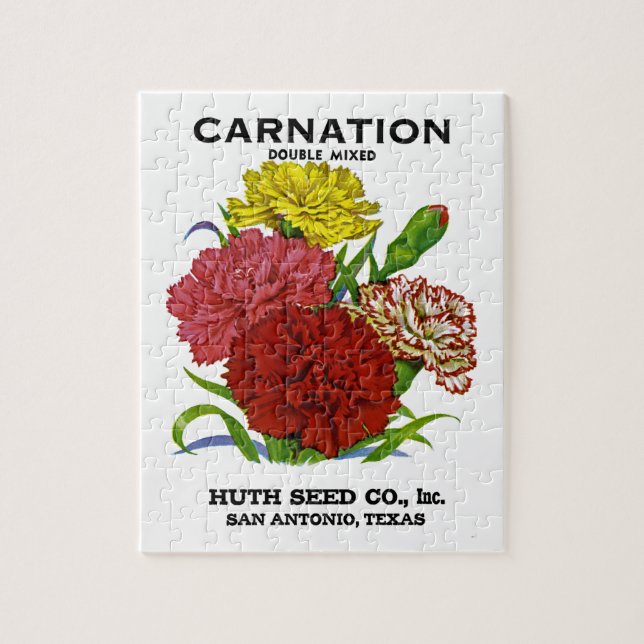 Carnation Vintage Seed Packet Jigsaw Puzzle (Vertical)
