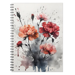 Carnation - Watercolor flowers Notebook