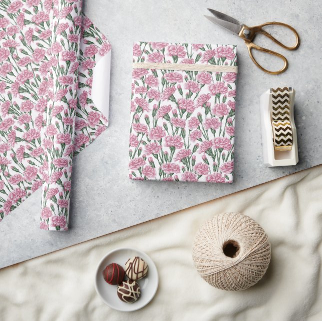 Carnation Whisper Wrapping Paper (Crafts)