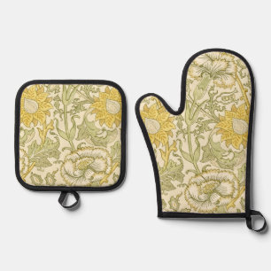 Carnation, William Morris Oven Mitt & Pot Holder Set