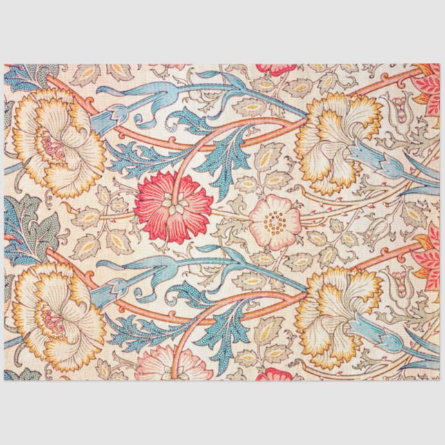 Carnation, William Morris Tissue Paper (Front)