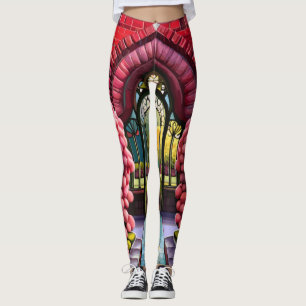 Carnations Adorn Gate, Welcome to Secret Garden Leggings