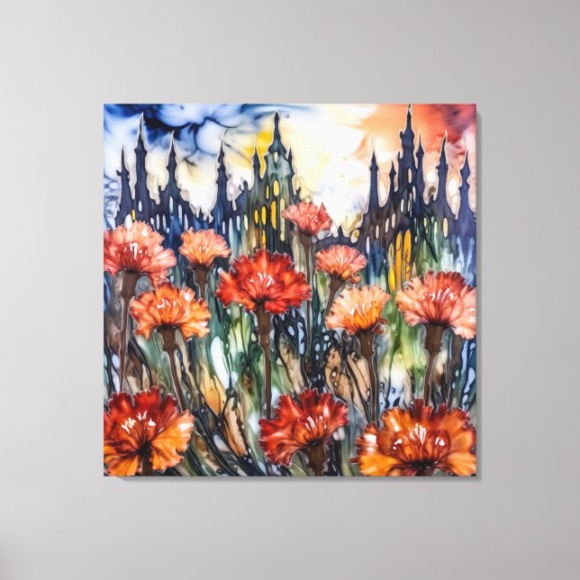 carnations canvas print (Front)