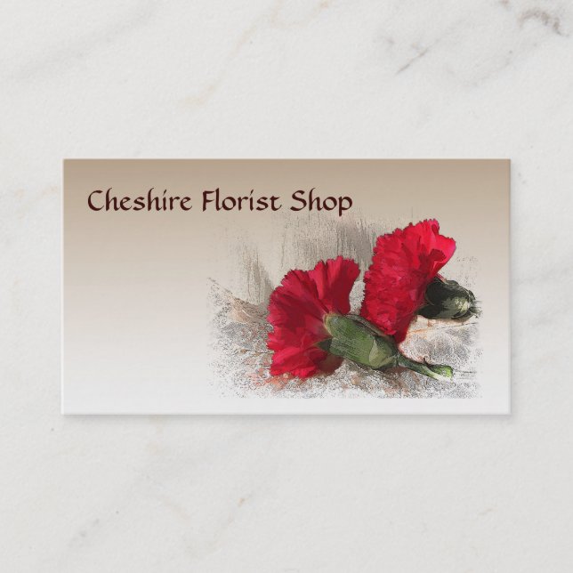 Carnations Florist Business Card (Front)