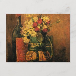Carnations, Roses and a Bottle by Vincent van Gogh Postcard
