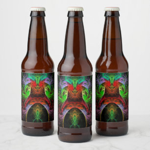 Carnaval Abstract Art Beer Bottle Label