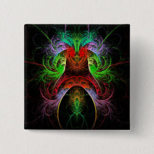 Carnaval Abstract Art Button (square)