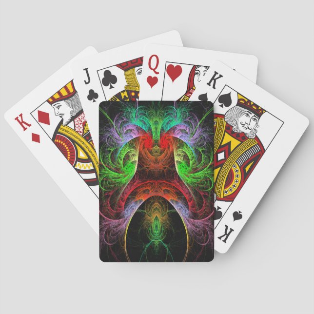 Carnaval Abstract Art Playing Cards (Back)