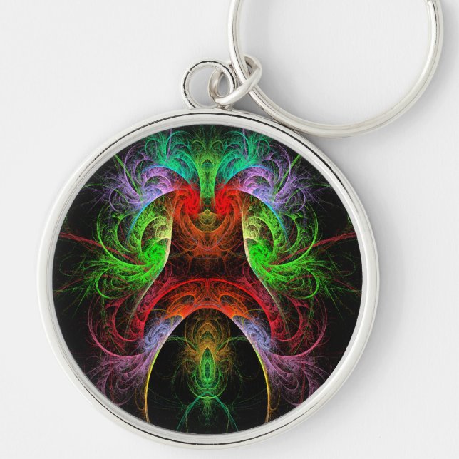 Carnaval Abstract Art Small Key Ring (Front)