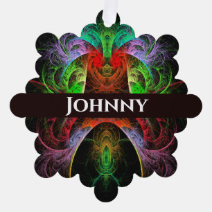 Carnaval Abstract Art Tree Decoration Card