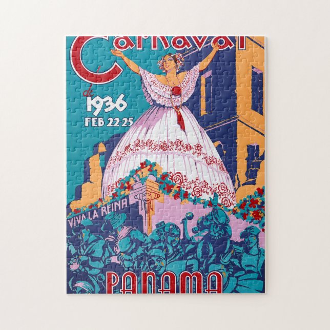 Carnaval de 1936, Feb. 22-25, Panama Jigsaw Puzzle (Vertical)