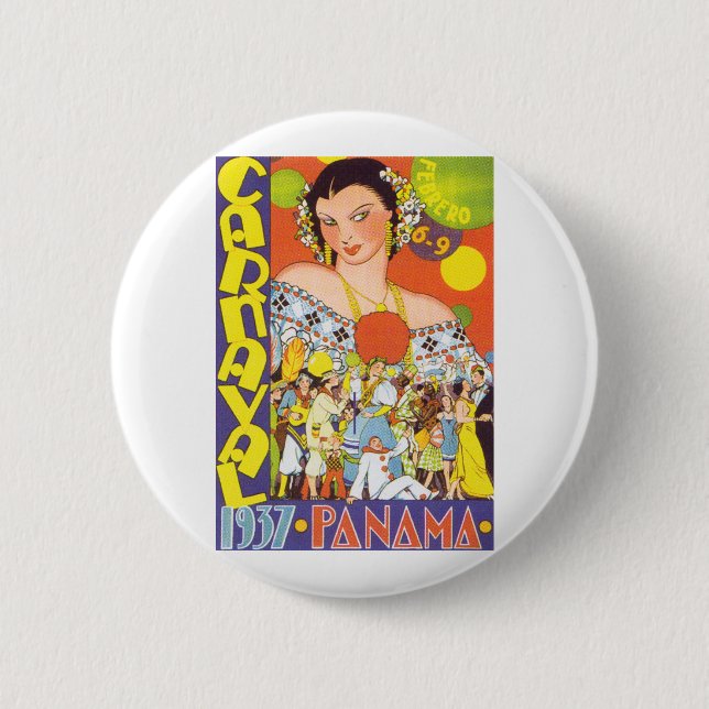 Carnaval in Panama 6 Cm Round Badge (Front)