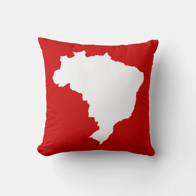 Carnaval Red Festive Brazil Cushion (Front)