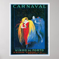 Carnaval Vinho Do Porto Vintage Wine Ad Art