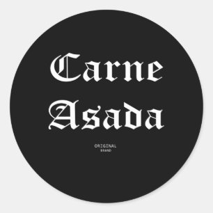 Carne Asada Classic Round Sticker