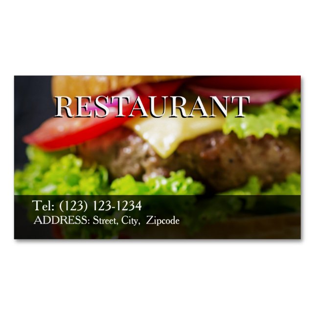carne asada magnetic business card (Front)