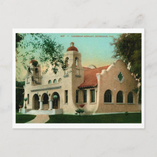 Carnegie Library, Riverside CA Vintage Postcard