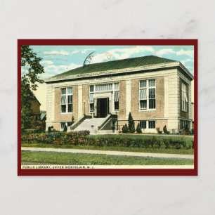 Carnegie Library, Upper Montclair NJ Postcard