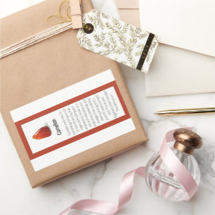 Carnelian Crystal Meaning Jewellery Package Label 