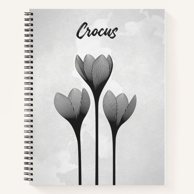 Carnet à spirale customisable // Crocus Notebook (Front)