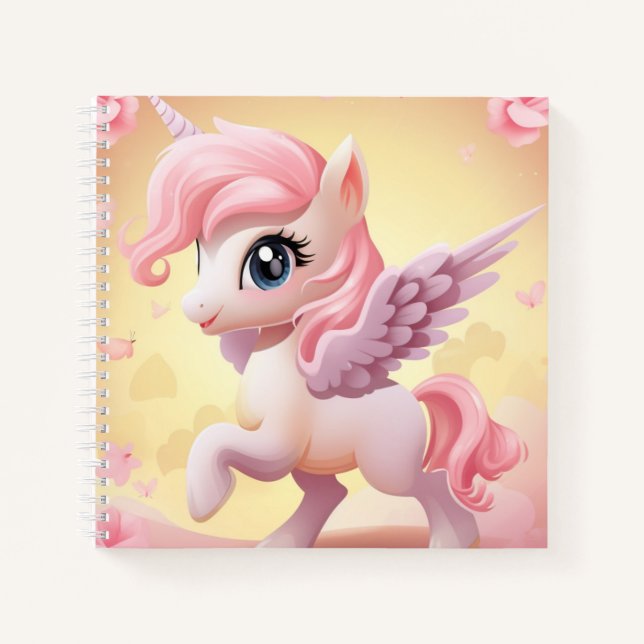 Carnet Cute Licorne Notebook (Front)