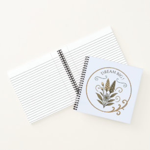 Carnet de note, floral, élégant, Dream big. Notebook