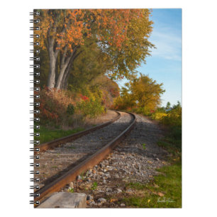 Carnet de note, photo d'un chemin de fer spiral notebook