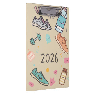 Carnet Sport 2026 – Agenda Sportif Mignon Clipboard