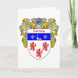 Carney Coat of Arms (Mantled) Holiday Card