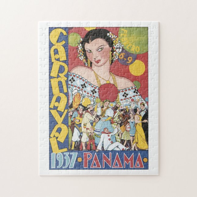 Carnival 1937 Panama Jigsaw Puzzle (Vertical)