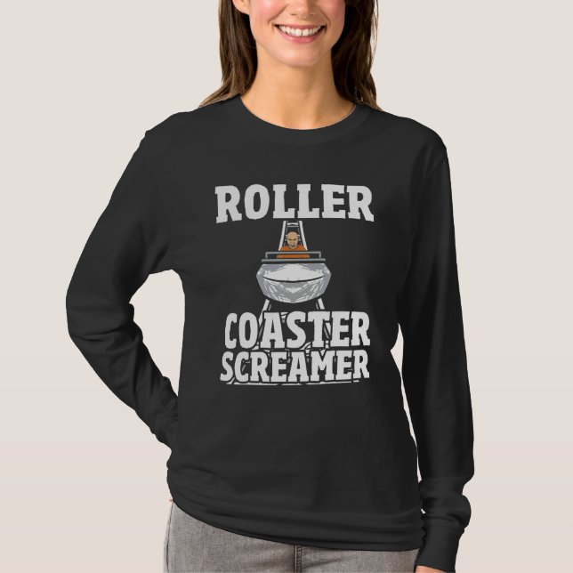 Carnival Amusement Park   Thrill Seeker   Roller C T-Shirt (Front)