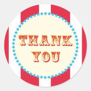 Carnival and Circus Party Classic Round Sticker