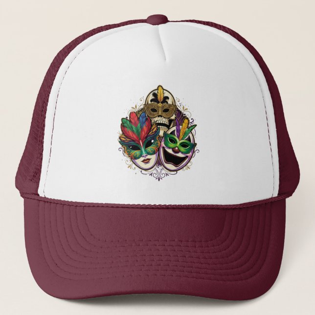 Carnival and Masquerade Festival Trucker Hat (Front)