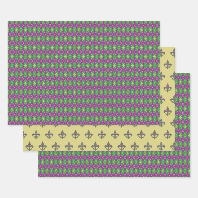 Carnival Argyle Wrapping Paper Set (Set)