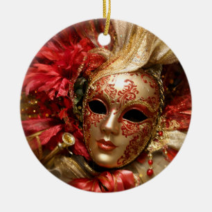 Carnival Ball Holiday Decor Ceramic Tree Decoration