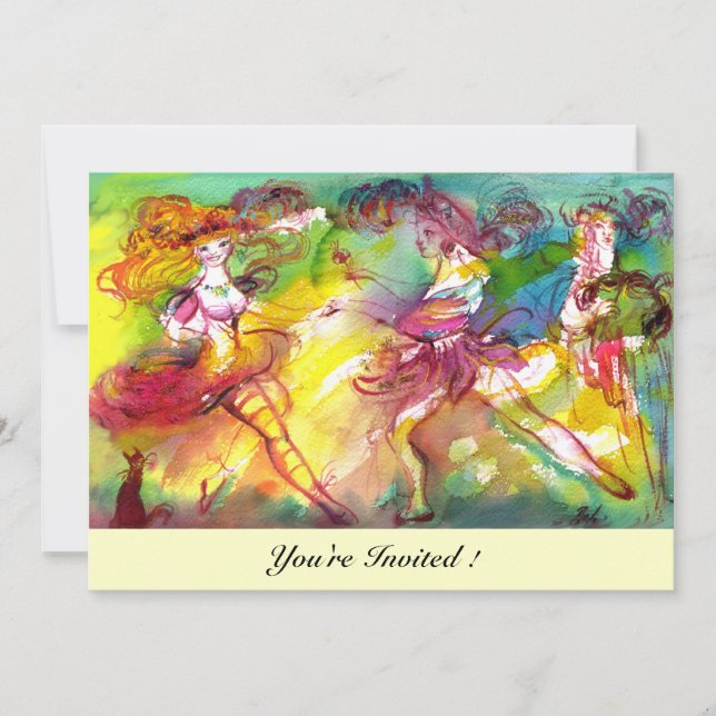 CARNIVAL BALLET / Venetian Masquerade, Dance Music Invitation (Front)